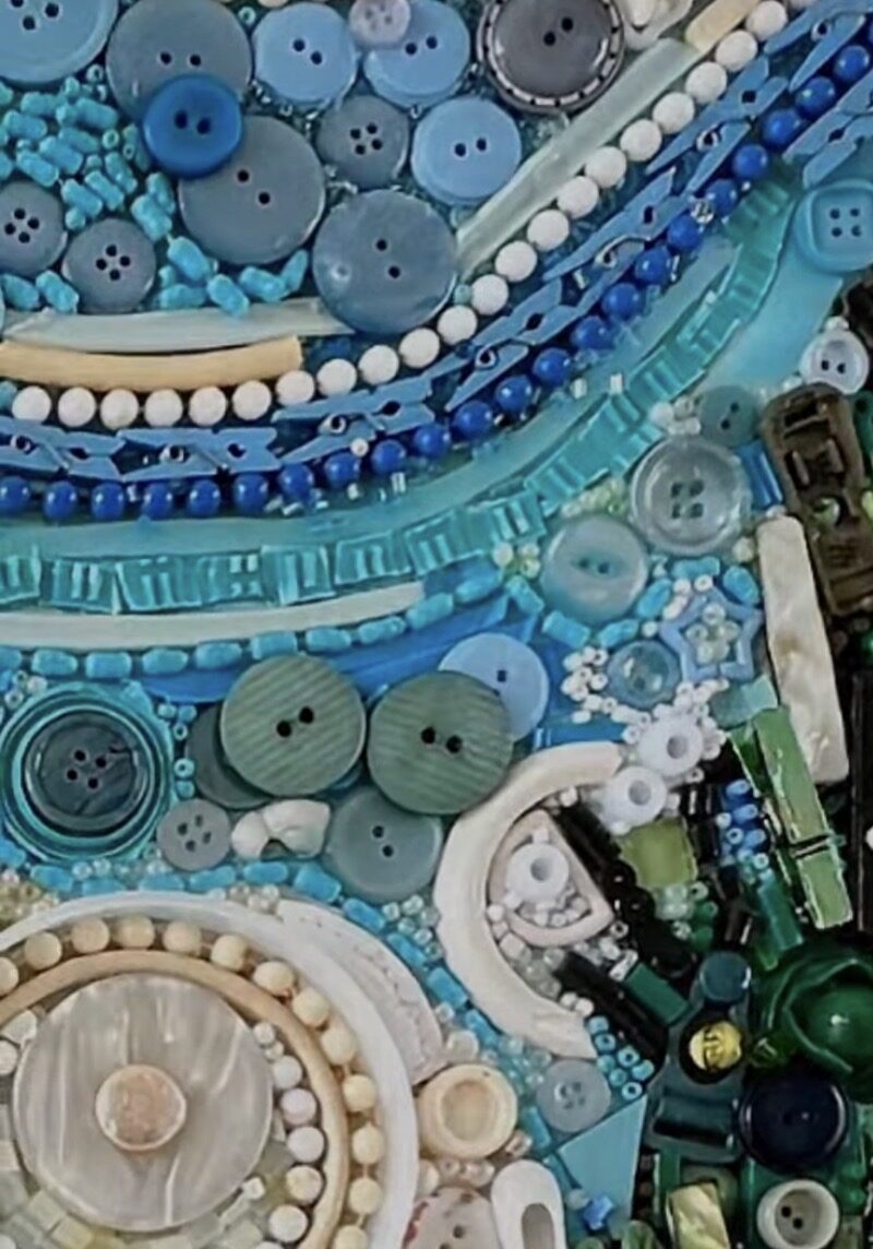 Kunst maken van plastic restmateriaal